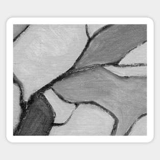 Abstract Fine Art Gray Oil Painting 2c36 Sticker